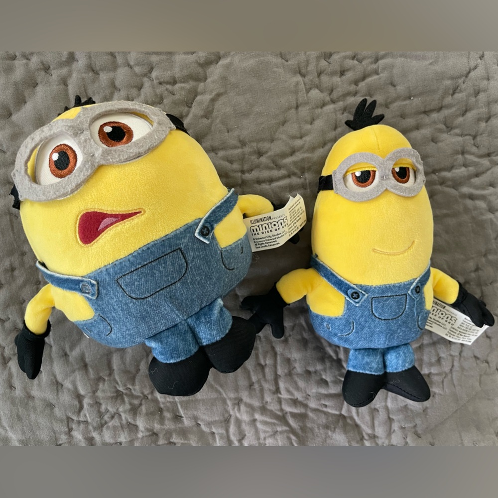 Minions the Rise of Gru Small Squeeze Me Plush Bundle Squishy Liquid Filled Toys